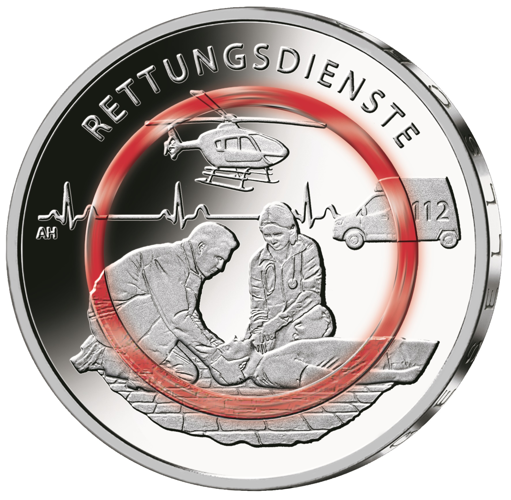 10-Euro-Polymerring-Sammlermünze 2026 "Rettungsdienste" 